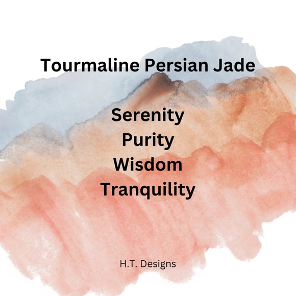 Natural 8mm Stone Bracelet 7 Inch - Jasper & Tourmaline - Picture 7 of 11